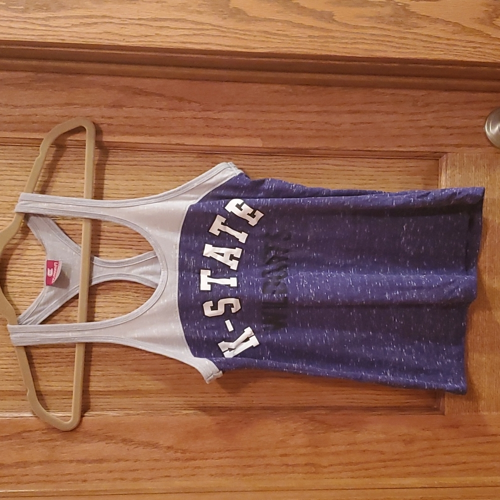 Kansas state Wildcats tank top, XS, KSU, purple